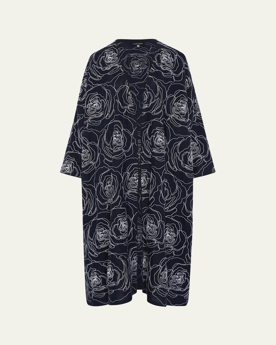 Wide A-Line V Neck Open Coat